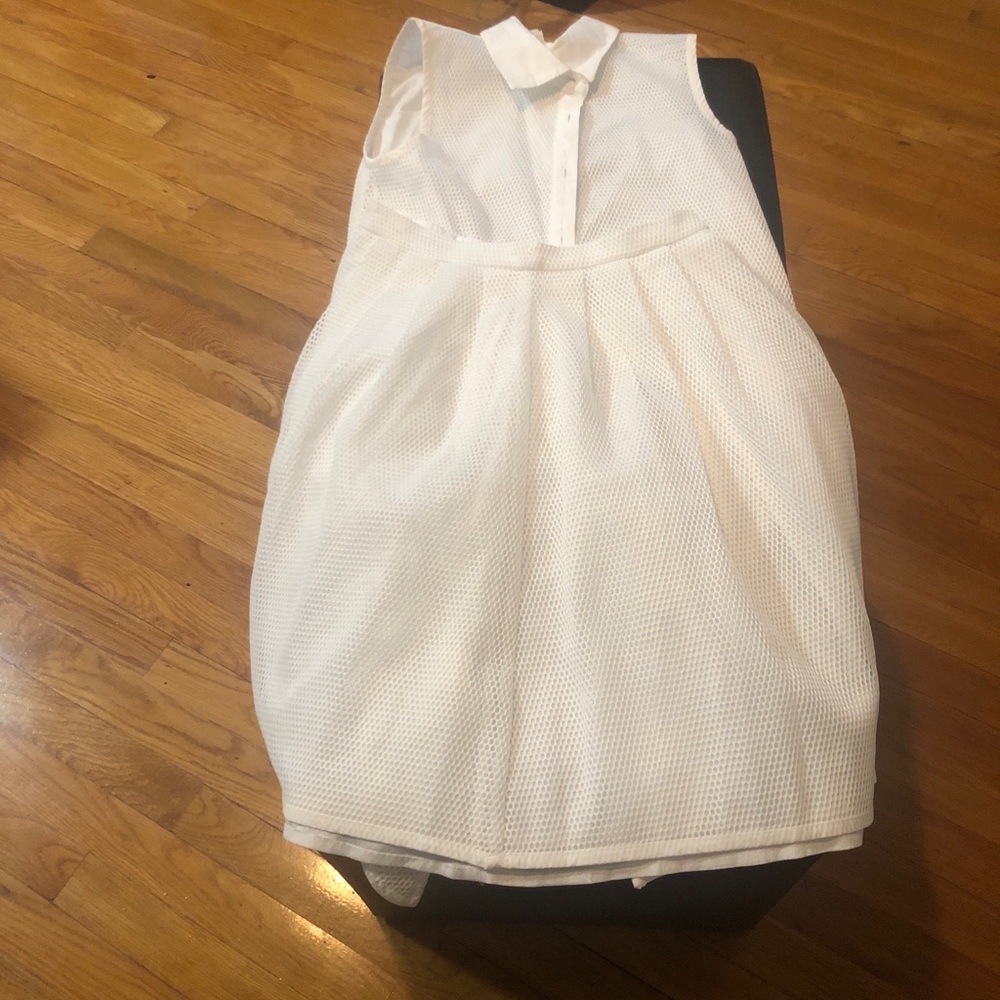 AFOUR A4 Teen Designer White Dress Two Pieces XXS